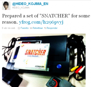 Hideo Kojima hypeando un nuevo Snatcher