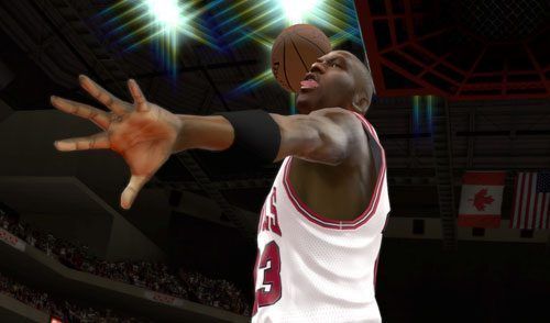 Michael Jordan destrozando el aro en NBA 2K12 Michael Jordan destrozando el aro en NBA 2K12
