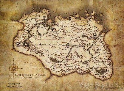 Mapa Skyrim Mapa Skyrim