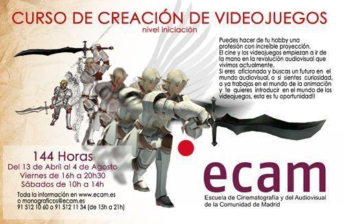 Anuncio Ecam Curso de videojuegos ECAM