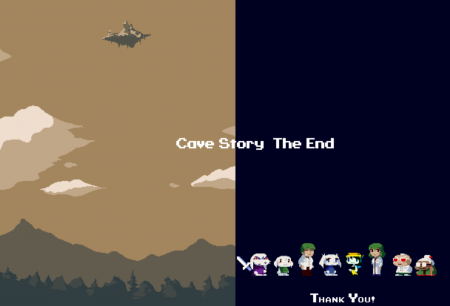 Pantalla final de Cave Story+ Pantalla final de Cave Story+