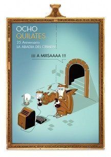 Lámina conmemorando el 25 aniversario de La Abadía del Crimen, por Roswell Lámina conmemorando el 25 aniversario de La Abadía del Crimen, por Roswell