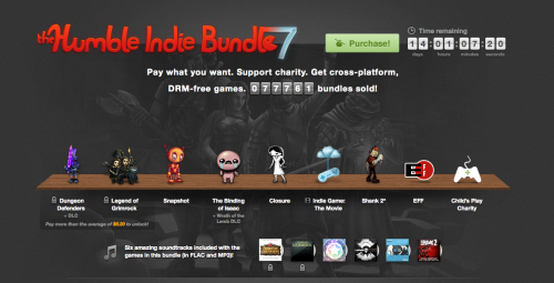 Juegos del pack Humble Bundle 7 The Binding of Isaac, Indie Game: The Movie, Shank 2... Humble Bundle 7 es All-Star.