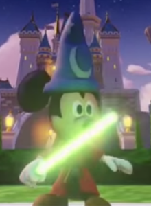 Mickey con un Sable de Luz en Disney Infinity