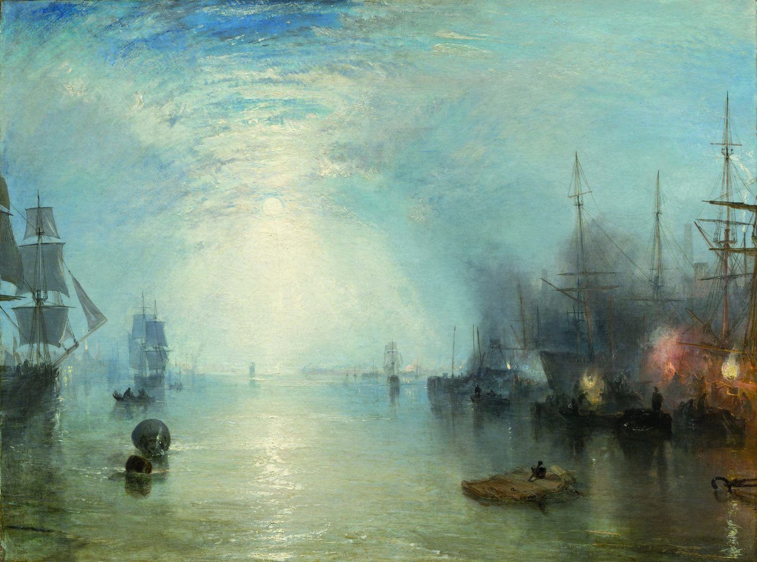 Keelmen Heaving in Coals by Moonlight, 1835, por Joseph Mallord William Turner