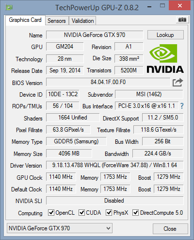 gpuz 970 MSI