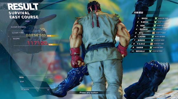 Street Fighter V Modo Survival