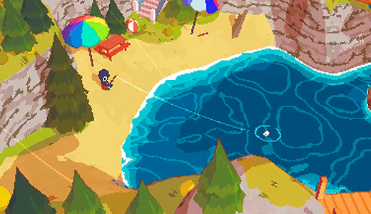 Pescando en A Short Hike