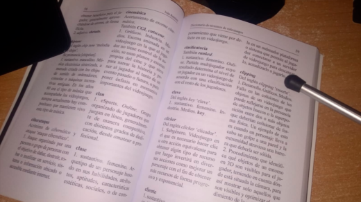 Muestra del interior del diccionario